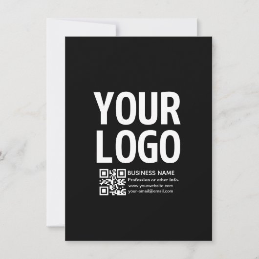 Save The Date Votre logo avec code QR et texte modifiables (Devant)