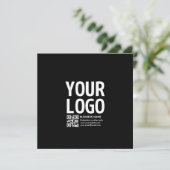 Save The Date Votre logo avec code QR et texte modifiables (Debout devant)