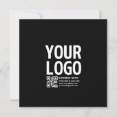 Save The Date Votre logo avec code QR et texte modifiables (Dos)