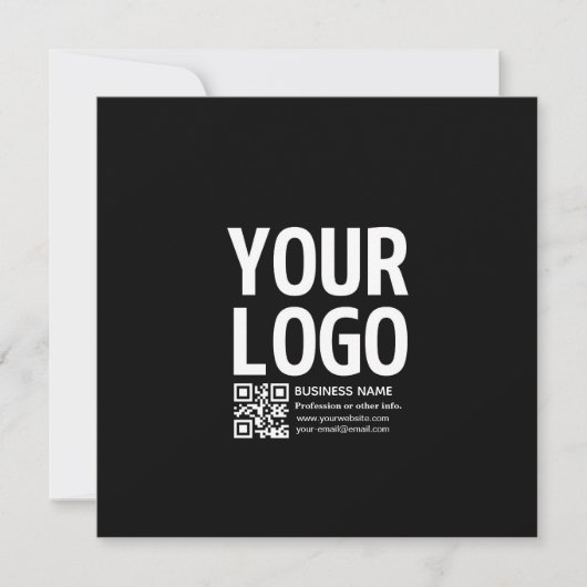 Save The Date Votre logo avec code QR et texte modifiables (Devant)
