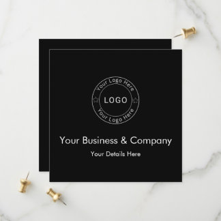 Save The Date Votre logo d'entreprise sur noir personnalisé