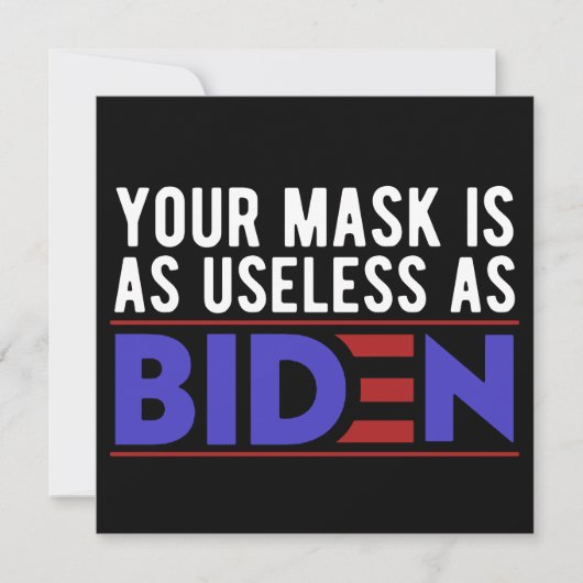 Save The Date Votre Masque Est Aussi Inutile Que Biden (Devant)