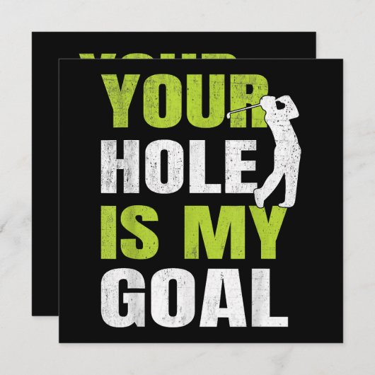Save The Date Votre Trou Est Mon Objectif - Golf Player Humour d (Devant / Derrière)
