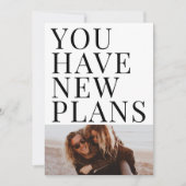 Save The Date Vous Avez De Nouveaux Plans Photo Unique Enregistr (Devant)