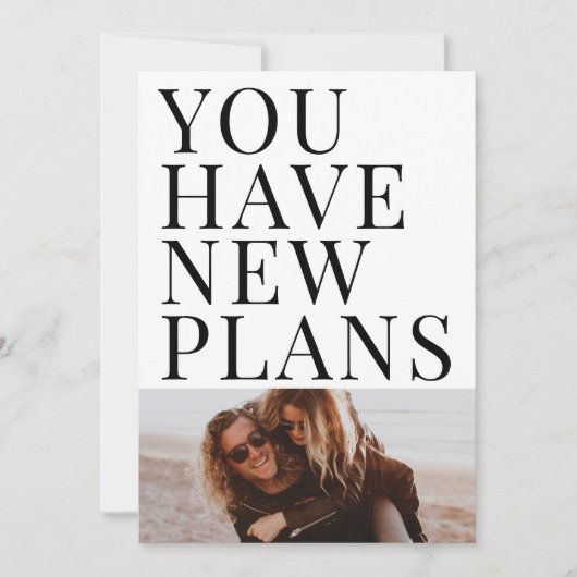 Save The Date Vous Avez De Nouveaux Plans Photo Unique Enregistr (Devant)