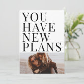 Save The Date Vous Avez De Nouveaux Plans Photo Unique Enregistr (Debout devant)