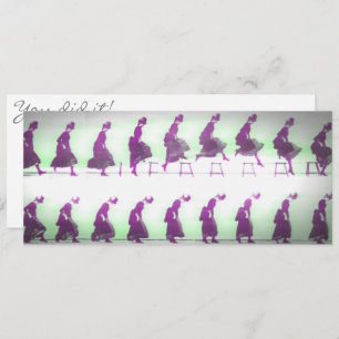 Save The Date Vous L'Avez Fait ! Jeune Femme D'Animation Sauter 