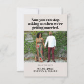 Save The Date Vous pouvez arrêter de demander Photo de citation (Devant)