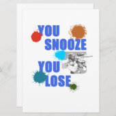 Save The Date Vous Snooze Vous Perdez Paintball Woodsball Jeu Ca (Devant / Derrière)