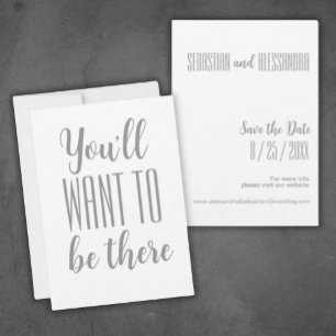 Save The Date "Vous voulez être là" Minimaliste Enregistrer la d