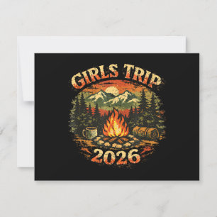 Save The Date Voyage de filles 2026 Aventure de camping