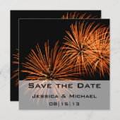 Save the Date Vuurwerk 2 Aankondiging (Voorkant / Achterkant)