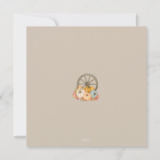 Save The Date Wagon Wheel Rustic Mariage d'automne Enregistrer L (Dos)