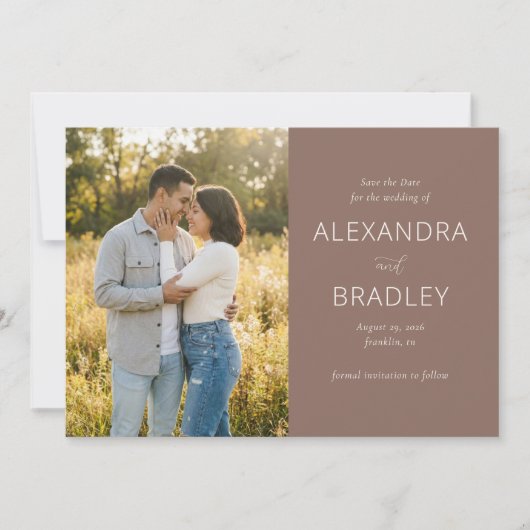 Save The Date Warm Earthy Rustic Photo (Devant)