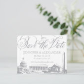 Save The Date Washington DC enregistrer la date - Monuments Vint (Debout devant)