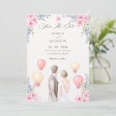 Save The Date Watercolor Aesthetic wedding  (Debout devant)