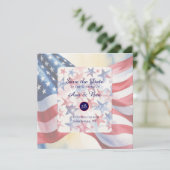 Save The Date Watercolor Fourth Of July Wedding (Debout devant)