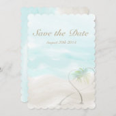 Save The Date Watercolor Mariage de plage tropicale (Devant / Derrière)
