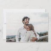 Save The Date Watercolor Mountains Forest Mariage Photo (Dos)