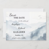 Save The Date Watercolor Pine Mountain Winter Enregistrer la car (Devant)