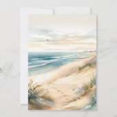 Save The Date Watercolor Summer Ocean Beach Mariage (Dos)
