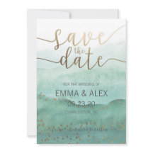 Save the Date Watercolor Uitnodiging