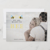 Save The Date We Are meant To Bee Quote Funny Two Bees Wedding (Devant)
