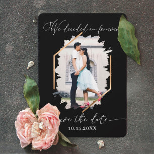 Save The Date We Decided on Forever Photo Engagement Save The Da