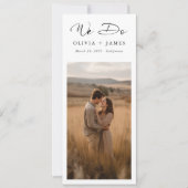Save The Date We Do Rustic Modern Script Bookmark Photo Wedding  (Devant)