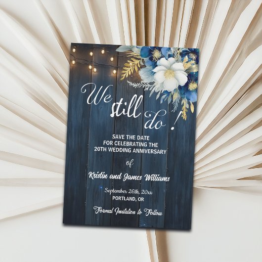 Save The Date We Still Do 20th Wedding Anniversary String Lights