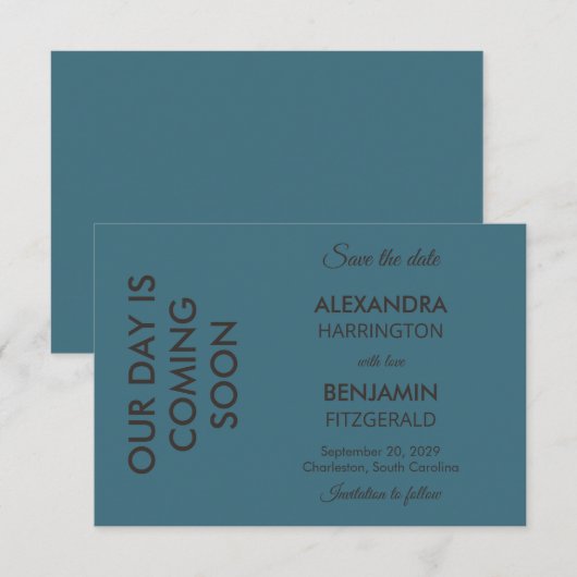 Save The Date Wedding Botanical Vintage | Curated Floral Palette (Devant / Derrière)