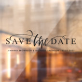 Save the date wedding car raamsticker (Vel 2)