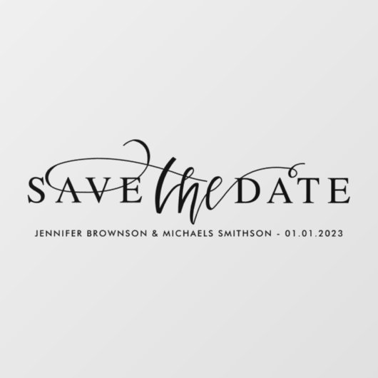 Save the date wedding car raamsticker (Vel)