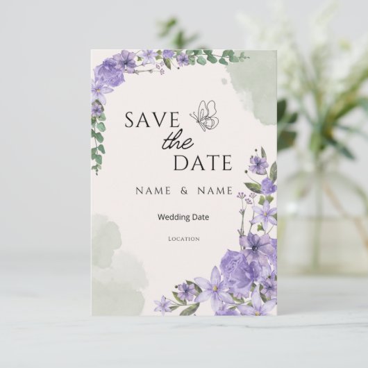 Save the Date Wedding Card (Debout devant)