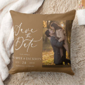 Save the Date Wedding Custom Photo Kussen (Deken)