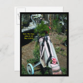 Save the Date Wedding Golfkar Bloem Briefkaart (Voorkant / Achterkant)