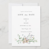 Save the Date Wedding Invitation Viola & Eucalypt (Devant)