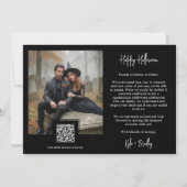 Save The Date Wedding Photo & QR Haunted Castle Gothic (Dos)