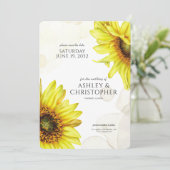Save The Date Wedding shower de tournesol aquarelle (Debout devant)
