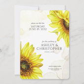 Save The Date Wedding shower de tournesol aquarelle (Devant)