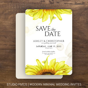 Save The Date Wedding shower de tournesol aquarelle