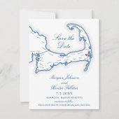 Save The Date Wequassett Resort Cape Cod Mariage (Devant)
