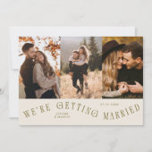Save The Date We're Getting Married Multi Photo Cream (Devant)