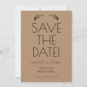 Save The Date Western Boho Cow Boys Guns Moderne Mariage Ouest (Devant)