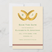 Save The Date Western Horseshoe Mariage (Devant)
