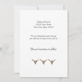Save The Date Western Rustic Mariage Bull Skull Enregistrer La D (Dos)