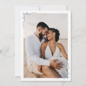 Save The Date Whimsical amusant main dessinée Frame Vin Mariage (Dos)