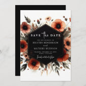 Save The Date Whimsical Boho Terracotta Mariage (Devant / Derrière)