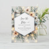 Save The Date Whimsical Digital Mason Jar Mariage (Debout devant)