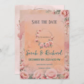 Save The Date Whimsical Fairytale Floral Enregistrer la date (Devant / Derrière)